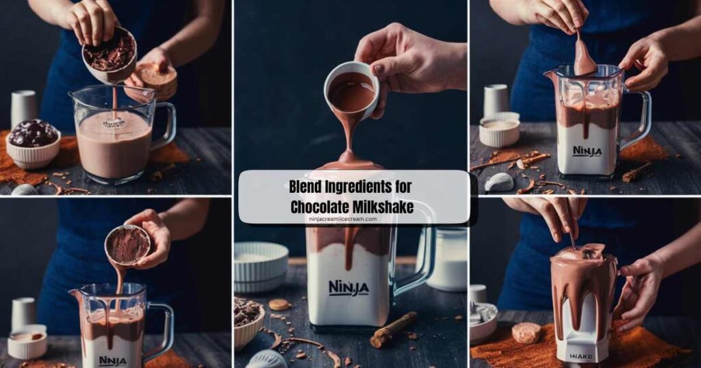 Blend Ingredients for Chocolate Milkshake