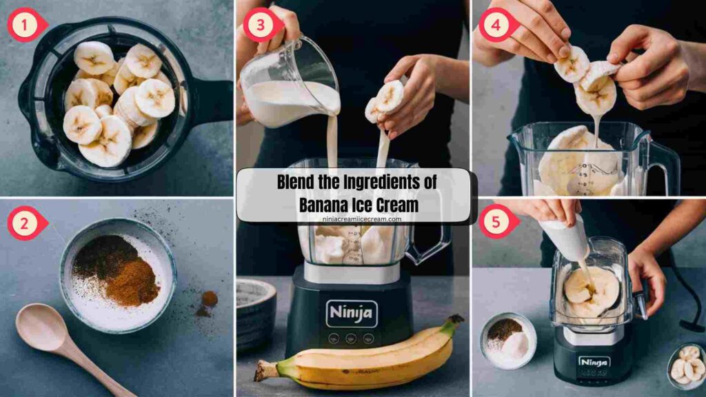 Blend the Ingredients of Banana Ice Cream