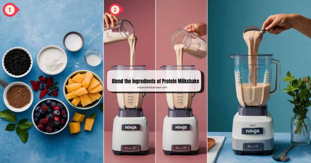 Blend the Ingredients of Protein Milkshake