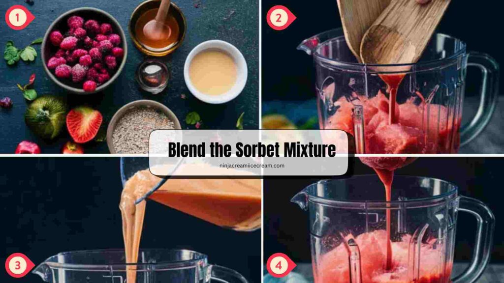 Blend the Sorbet Mixture