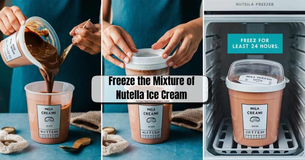 Freeze the Mixture of Nutella Ice Cream