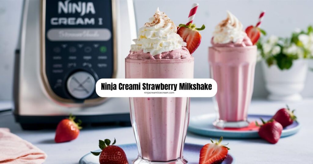 Ninja Creami Strawberry Milkshake