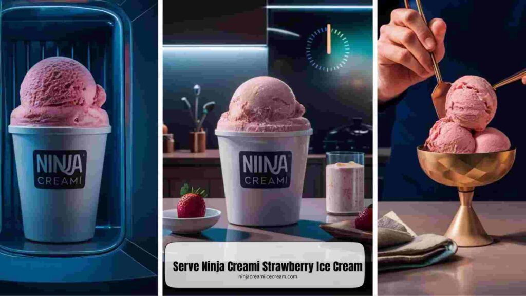 Serve Ninja Creami Strawberry Ice Cream