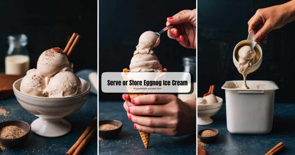 Serve or Store Eggnog Ice Cream