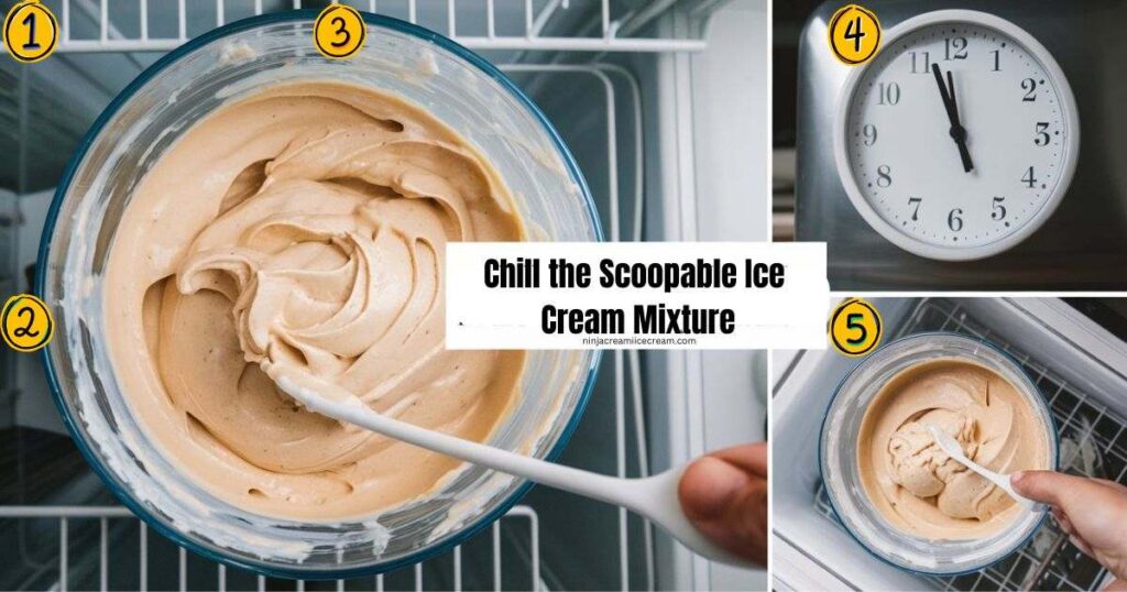 Chill the Scoopable Ice Cream Mixture