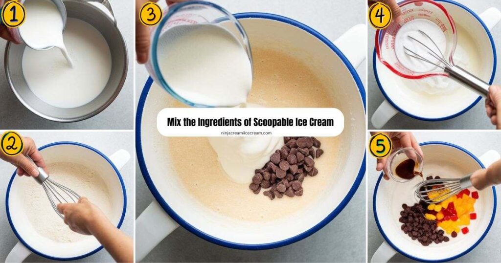 Mix the Ingredients of Scoopable Ice Cream