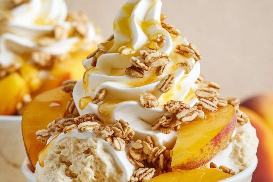 Ninja Creami Peaches & Cream Oatmeal Frozen Yogurt Recipe