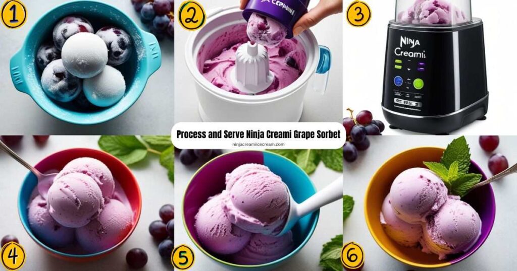 Process and Serve Ninja Creami Grape Sorbet