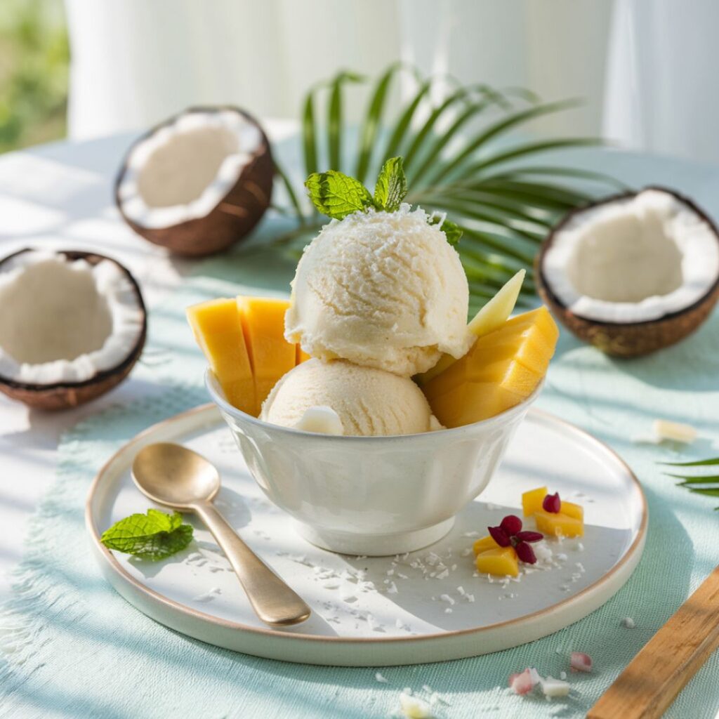 Homemade Coconut Ice Cream Recipe