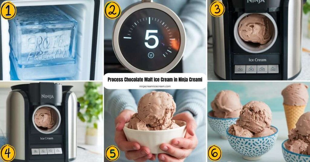 Process Chocolate Malt Ice Cream in Ninja Creami