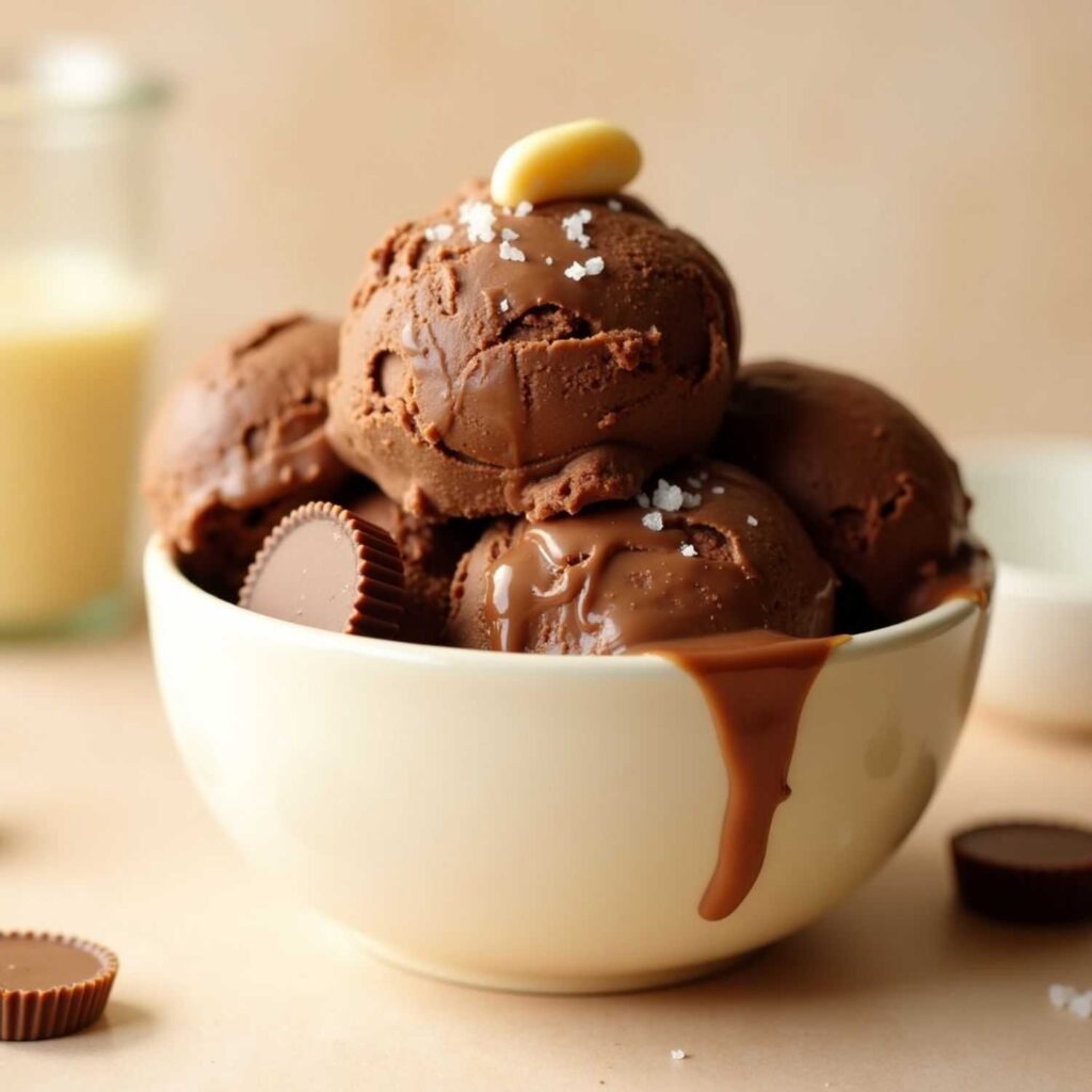 Chocolate Peanut Butter Protein Ice Cream