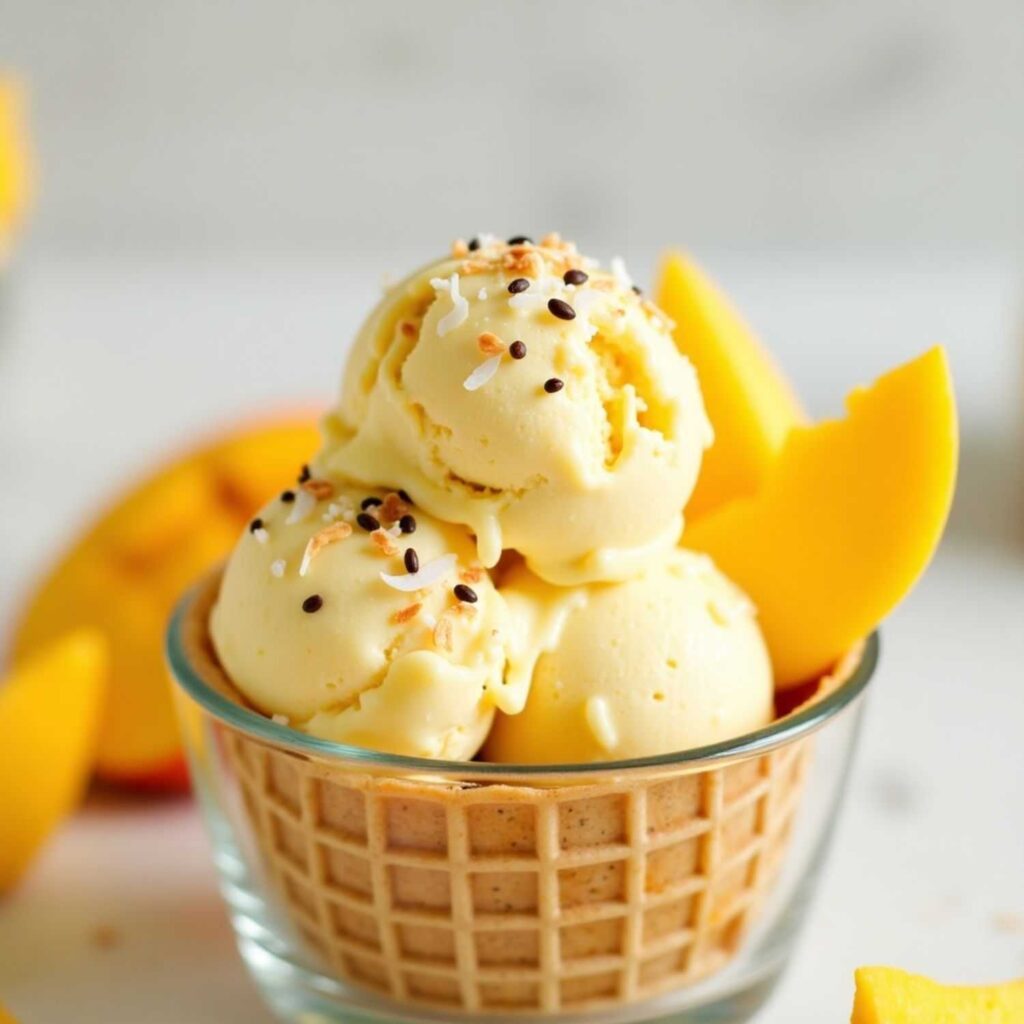 Mango Coconut Protein Ice Cream