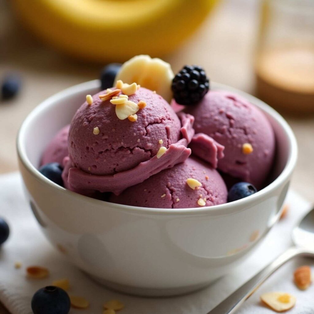 Acai Banana Berry Ice Cream