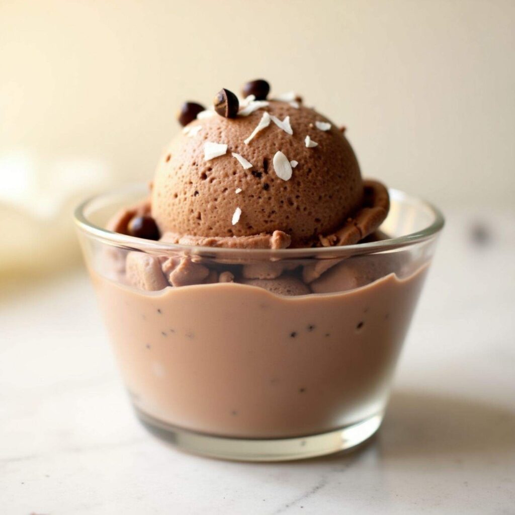 Chocolate Coconut Protein Ice Cream