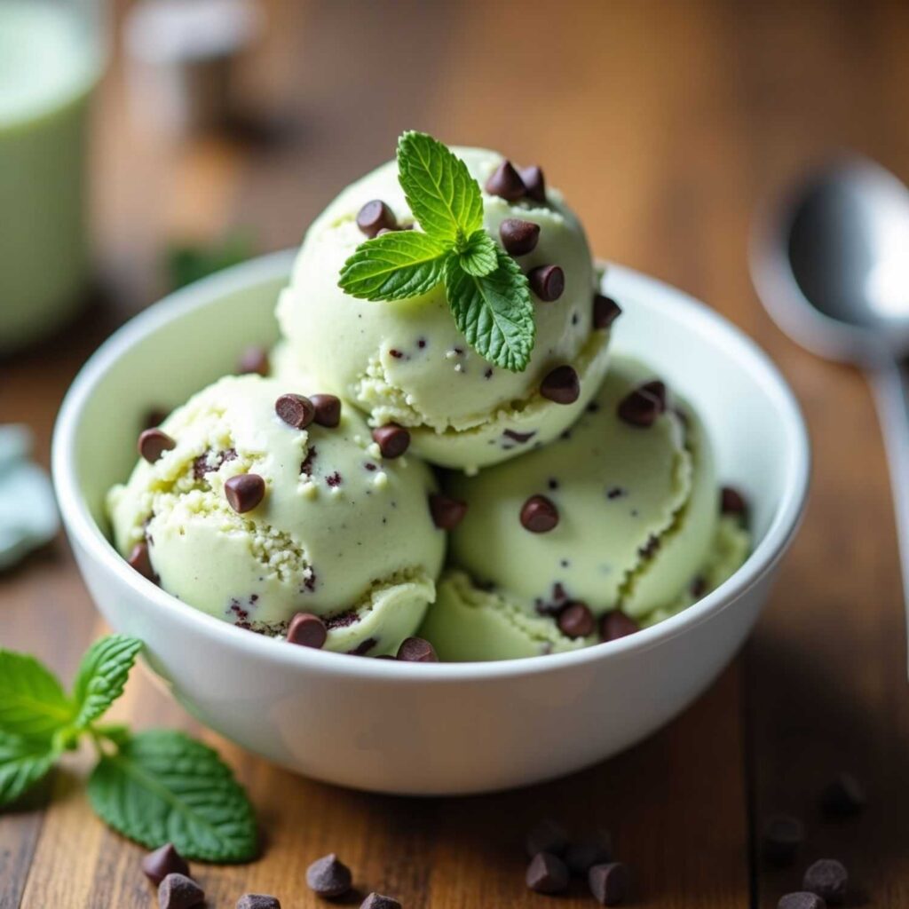 Chocolate Mint Protein Ice Cream